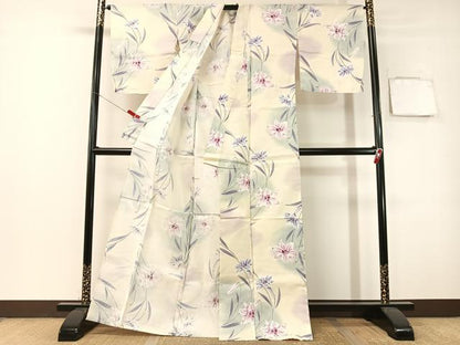 平和屋着物∴夏物　浴衣　百合　綿　逸品　CABG7711vp