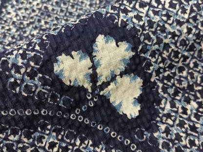 平和屋着物∴夏物　浴衣　蔦の葉文　リップル生地　綿　逸品　CABG7714vp