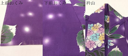 平和屋着物∴夏物　浴衣　紫陽花　綿　逸品　CABG7716vp