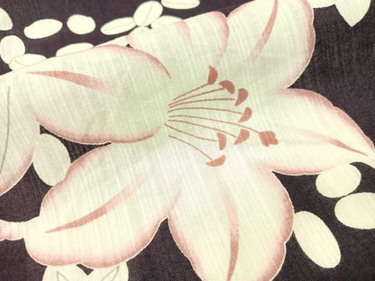 平和屋着物∴夏物　浴衣　夢工房　草花文　綿　逸品　CABG7717vp