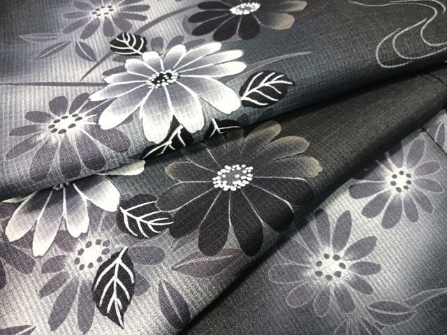 平和屋着物∴夏物　浴衣　綿紅梅　手描き　流水菊花文　綿　逸品　CABG7719vp