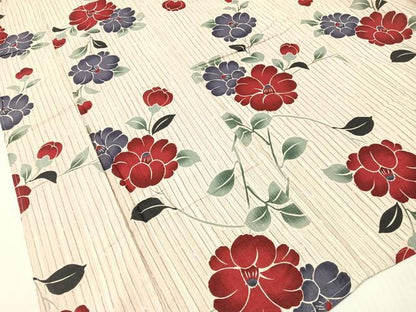 平和屋着物∴夏物　浴衣　椿　綿麻　逸品　CABG7724vp