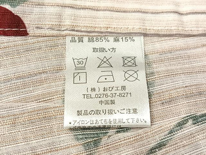 平和屋着物∴夏物　浴衣　椿　綿麻　逸品　CABG7724vp