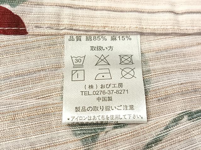平和屋着物∴夏物　浴衣　椿　綿麻　逸品　CABG7724vp