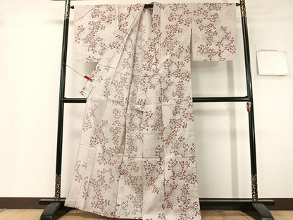 平和屋着物∴こむさでもーど・COMME CA DU MODE　夏物　小紋・浴衣兼用　更紗唐草文　日本製　綿麻　逸品　CABG7729vp