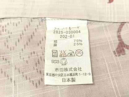 平和屋着物∴こむさでもーど・COMME CA DU MODE　夏物　小紋・浴衣兼用　更紗唐草文　日本製　綿麻　逸品　CABG7729vp