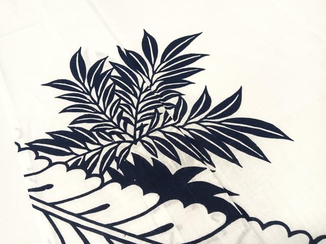 平和屋着物∴夏物　訪問着　浴衣　草葉文　綿　逸品　CABG7736vp
