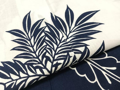 平和屋着物∴夏物　訪問着　浴衣　草葉文　綿　逸品　CABG7736vp