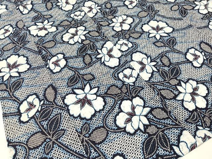 平和屋着物∴夏物　浴衣　草花文　リップル生地　綿　逸品　CABG7737vp