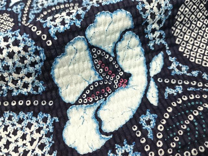 平和屋着物∴夏物　浴衣　草花文　リップル生地　綿　逸品　CABG7737vp