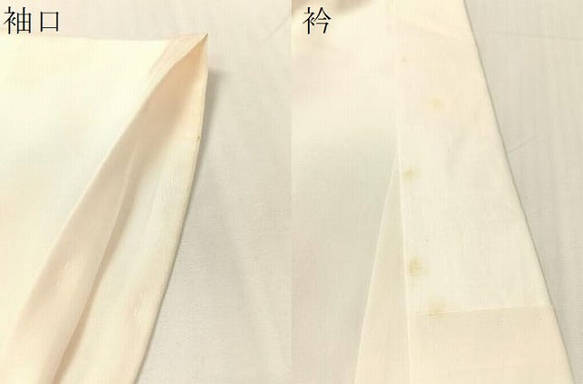 平和屋着物●長襦袢　袷　手描き　草花文　暈し染め　正絹　逸品　CABG7748vp