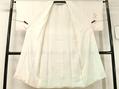 平和屋着物●長襦袢　袷　手描き　草花文　暈し染め　正絹　逸品　CABG7748vp