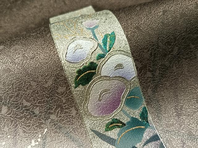 平和屋着物●訪問着　短冊花文　暈し染め　金銀彩　さが美扱い　正絹　逸品　CABG7749vp
