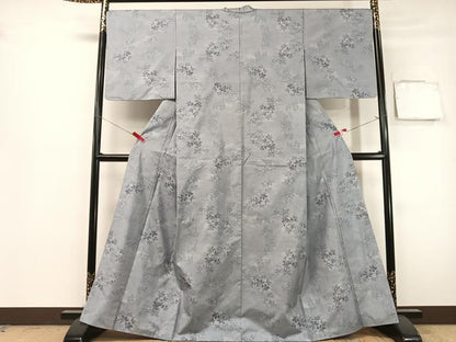 平和屋着物●本場大島紬　白大島　総絣　9マルキ　草花文　正絹　逸品　CABG7752vp