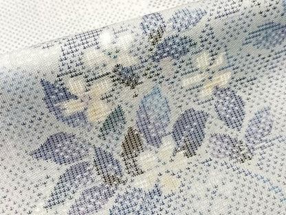 平和屋着物●本場大島紬　白大島　総絣　9マルキ　草花文　正絹　逸品　CABG7752vp