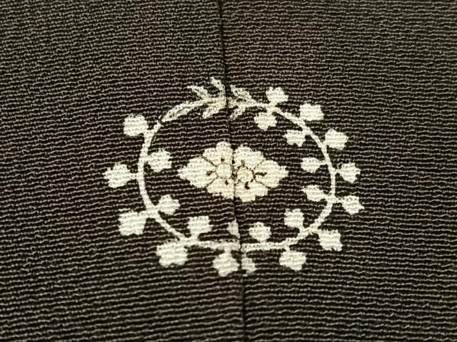 平和屋着物●訪問着　藤花房　黒地　正絹　逸品　CABG7753vp