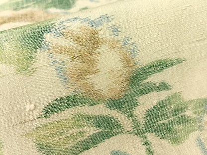 平和屋着物●小千谷紬　牡丹　正絹　逸品　CABG7754vp