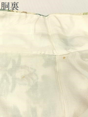 平和屋着物●小千谷紬　牡丹　正絹　逸品　CABG7754vp