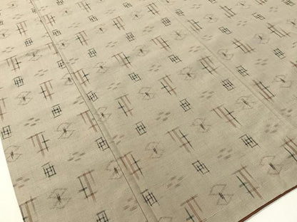平和屋着物●上質な紬　絣文様　正絹　逸品　未使用　CABG7756vp