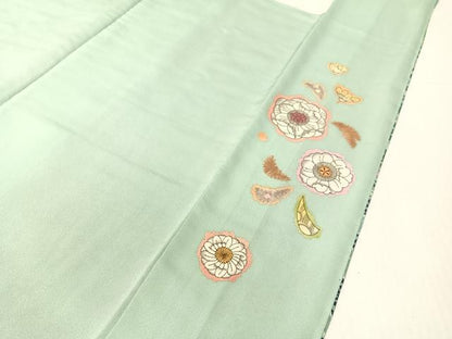 平和屋着物●豪華振袖　絞り　辻が花　暈し染め　銀通し地　正絹　逸品　CABG7758vp