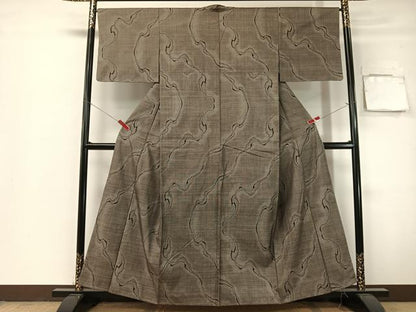 平和屋着物●本場大島紬　9マルキ　道長文様　正絹　逸品　未使用　CABG7766vp