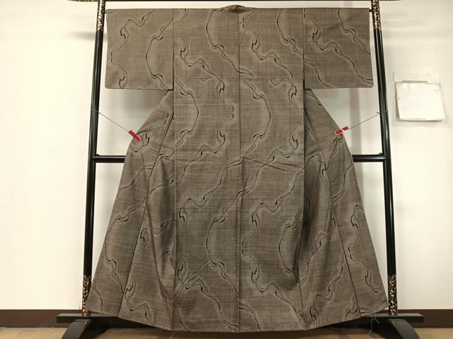 平和屋着物●本場大島紬　9マルキ　道長文様　正絹　逸品　未使用　CABG7766vp