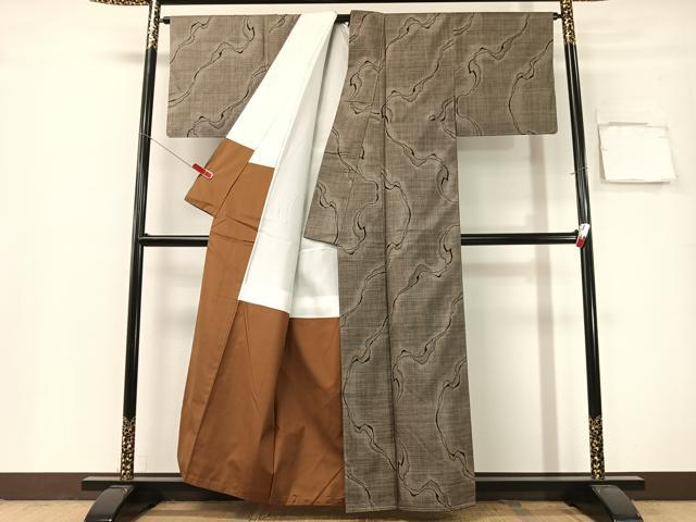 平和屋着物●本場大島紬　9マルキ　道長文様　正絹　逸品　未使用　CABG7766vp