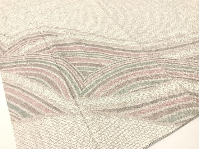 平和屋着物●訪問着　総絞り　立波文　正絹　逸品　未使用　CABG7771vp