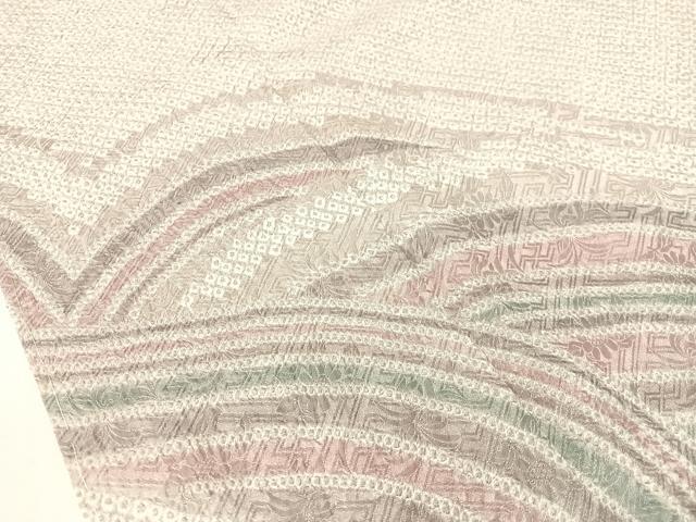 平和屋着物●訪問着　総絞り　立波文　正絹　逸品　未使用　CABG7771vp