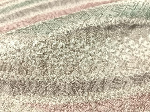 平和屋着物●訪問着　総絞り　立波文　正絹　逸品　未使用　CABG7771vp