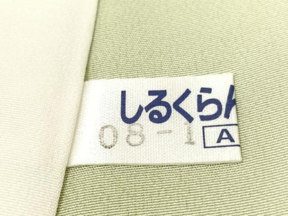 平和屋着物●上質な色無地　浜松地紋　青磁鼠色　正絹　逸品　未使用　CABG7773vp