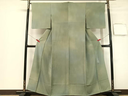 平和屋着物●染色作家　斉藤三才　小紋　霞文　暈し染め　やまと誂製　正絹　逸品　未使用　CABG7776vp