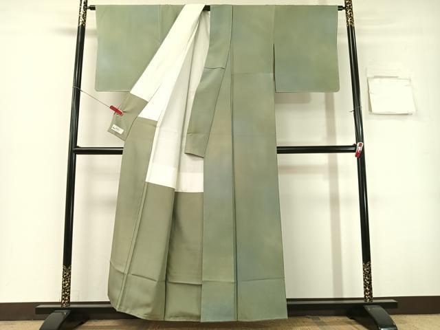 平和屋着物●染色作家　斉藤三才　小紋　霞文　暈し染め　やまと誂製　正絹　逸品　未使用　CABG7776vp