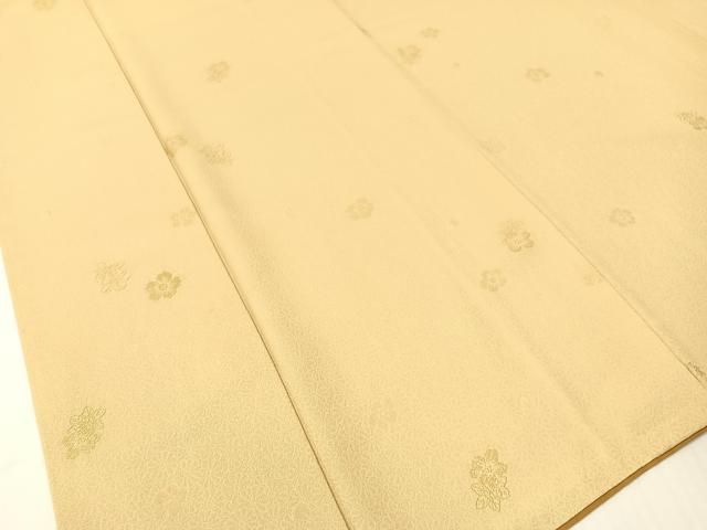 平和屋着物●上質な色無地　舞花地紋　砥粉色　正絹　逸品　CABG7777vp