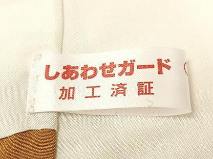 平和屋着物●上質な色無地　舞花地紋　砥粉色　正絹　逸品　CABG7777vp