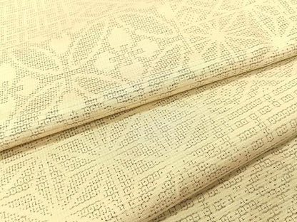 平和屋着物●結城紬　100亀甲　横段吉祥文　正絹　逸品　未使用　CABG7778vp