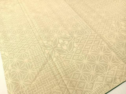 平和屋着物●結城紬　100亀甲　横段吉祥文　正絹　逸品　未使用　CABG7778vp