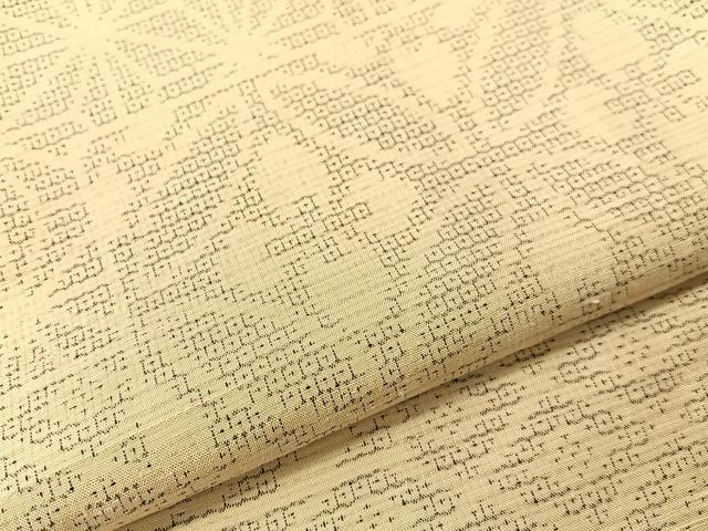 平和屋着物●結城紬　100亀甲　横段吉祥文　正絹　逸品　未使用　CABG7778vp