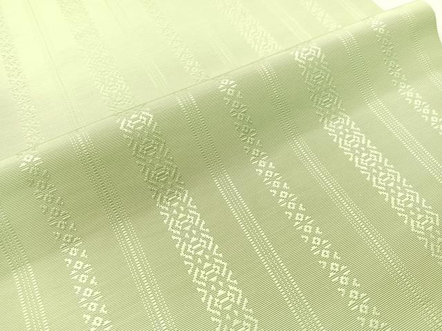 平和屋着物●本場筑前博多織　八寸名古屋帯　献上　白緑色　正絹　逸品　CABG7783vp