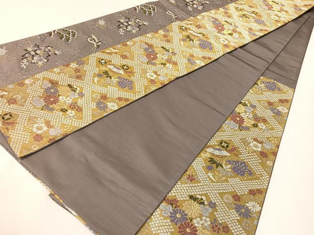 平和屋着物●六通柄袋帯　宝尽くし動物花文　金糸　正絹　逸品　CABG7795vp