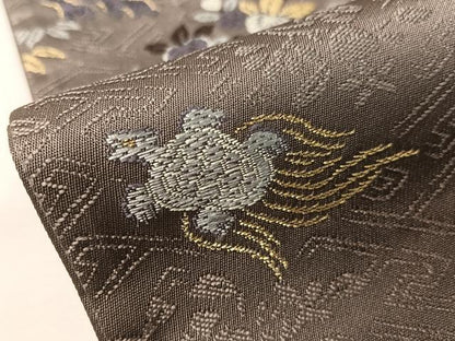 平和屋着物●六通柄袋帯　宝尽くし動物花文　金糸　正絹　逸品　CABG7795vp