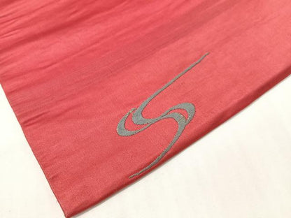 平和屋着物●アンティーク　大正ロマン　総手刺繍　九寸名古屋帯　尾長鳥　正絹　逸品　CABG7798vp