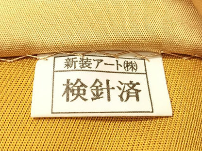 平和屋着物●六通柄袋帯　流水花蝶文　金銀糸　正絹　逸品　CABG7800vp