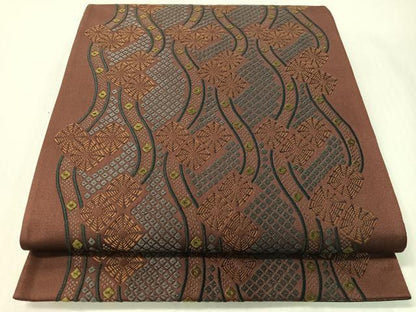 平和屋着物●六通柄袋帯　唐織　立涌吉祥文　正絹　逸品　CABG7801vp
