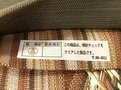 平和屋着物●両面　太鼓柄袋帯　組織　魚　成り物　金糸　正絹　逸品　CABG7803vp