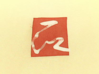 平和屋着物●塩瀬　九寸名古屋帯　作家物　ろうけつ染め　菊花文　金彩　正絹　逸品　CABG7805vp