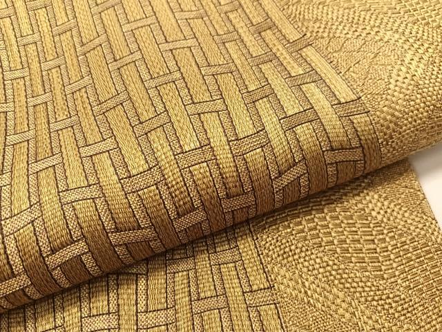 平和屋着物●本場筑前博多織　六通柄袋帯　籬文様　金糸　正絹　逸品　CABG7809vp