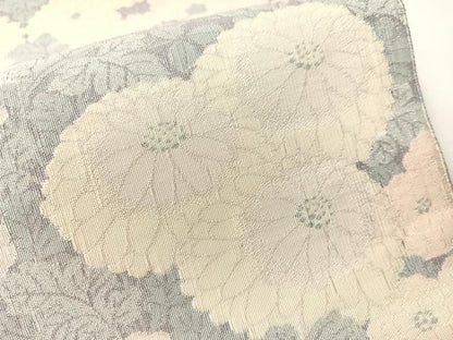 平和屋着物●爪掻き本綴れ　太鼓柄袋帯　花車文　金銀糸　正絹　逸品　CABG7824vp