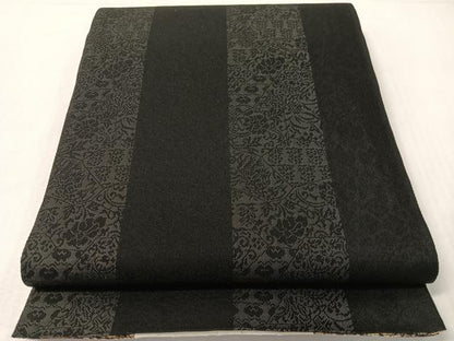 平和屋着物●西陣　両面　六通柄袋帯　和奈織　創作：正廣　草木染　葡萄蔦の葉文　金糸　証紙付き　正絹　逸品　未使用　CABG7836vp