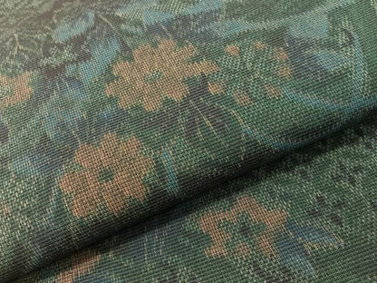 平和屋着物●両面　全通柄袋帯　大島紬地　吉祥花文　正絹　逸品　CABG7841vp